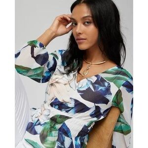 White House Black Market Floral Top